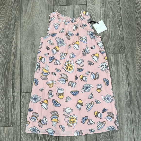 NWT Victoria Beckham Target Girls Tea Party Dress Blush Pink Printed - Picture 4 of 8